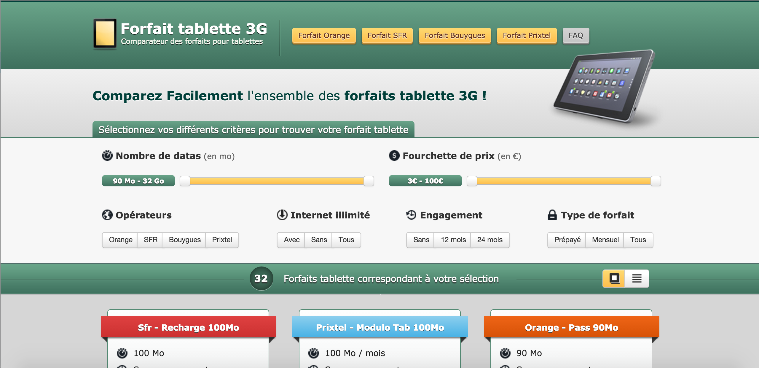 Comparateur forfaits mobile