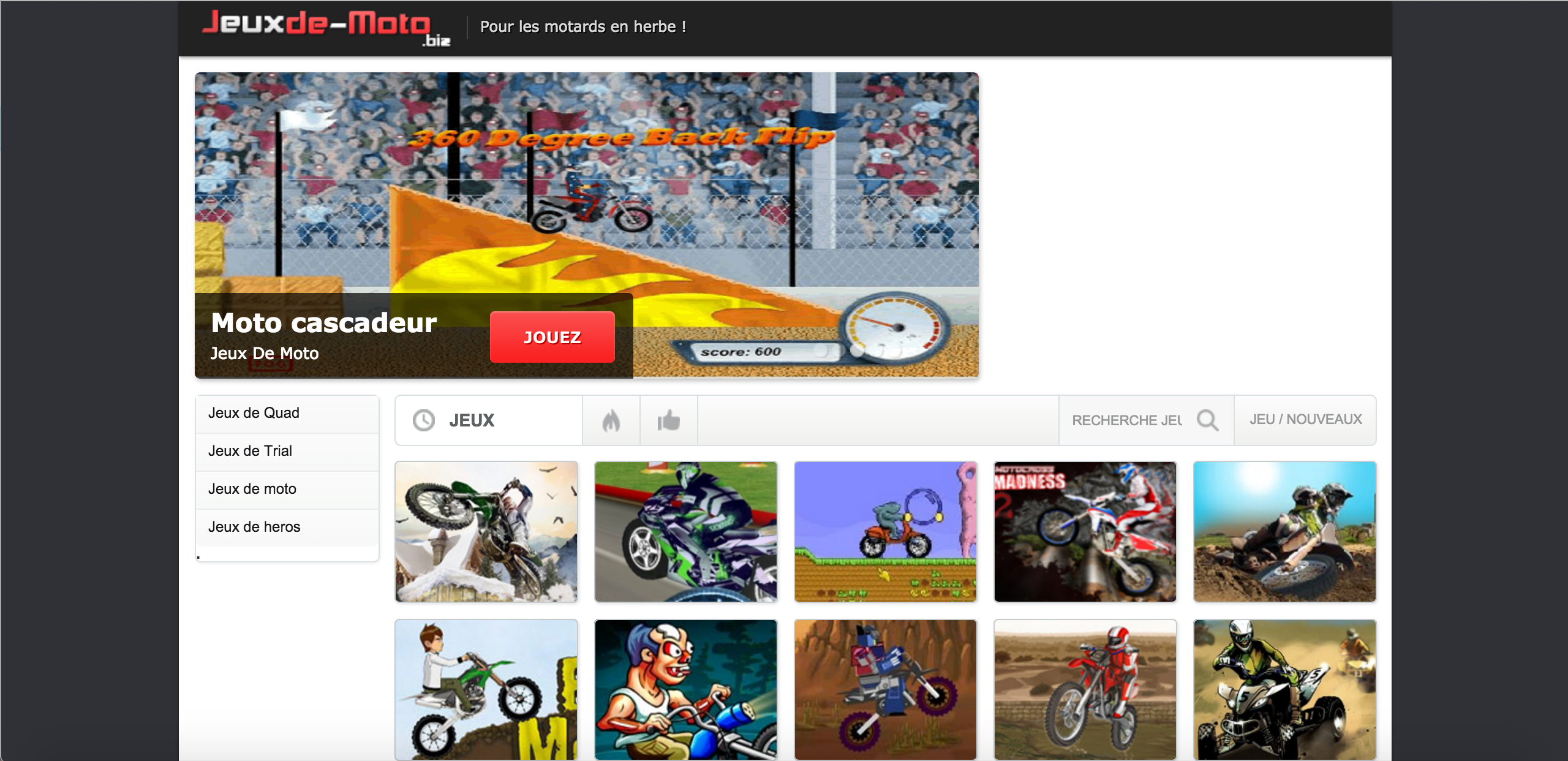 Site jeux moto flash